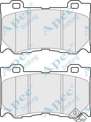 APEC BRAKING pad1709 -  Комплект тормозных колодок, дисковый тормоз